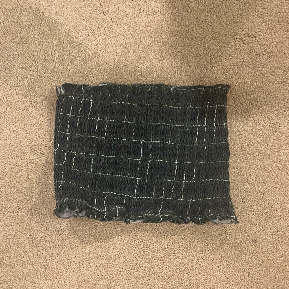 Plaid green tube top
